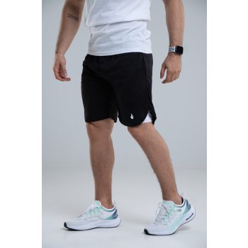 FLAME Fekete/Fehér Férfi 2in1 rövidnadrág 