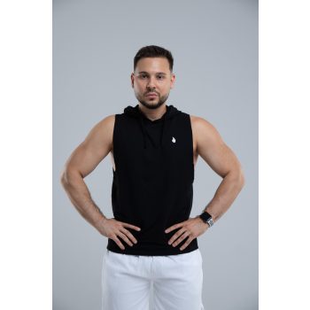 Kapucnis ujjatlan férfi felső