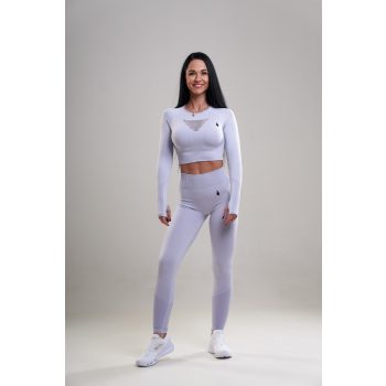 Flame Női 2 részes Hosszú Gym Szett - Frost White