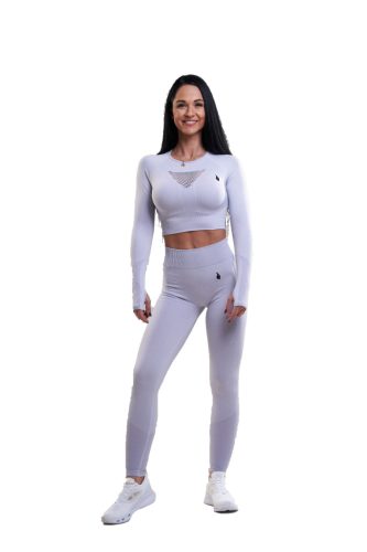 Flame Női 2 részes Hosszú Gym Szett - Frost White