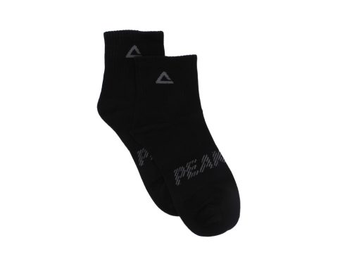 PEAK MEDIUM CUT SOCKS -BLACK