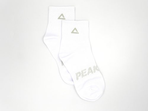 PEAK MEDIUM CUT SOCKS - WHITE
